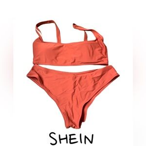 SHEIN bathing suit dusty rose medium top/bottom, bikini set 👙